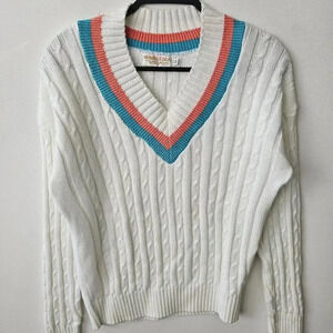 Vintage Wimbledon V-Neck Sweater Med